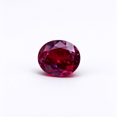 Pigeon Blood Red Gemstone | Vivid Deep Red Loose Gemstone | Lab-Created, Oval Brilliant Cut, 13x18mm | Rings, Pendants, Custom Jewelry