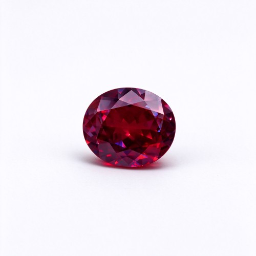Pigeon Blood Red Gemstone | Vivid Deep Red Loose Gemstone | Lab-Created, Oval Brilliant Cut, 13x18mm | Rings, Pendants, Custom Jewelry