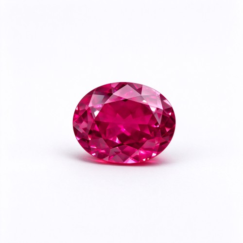 Rubellite Color Gemstone | Vibrant Pink Red Loose Gemstone | Lab-Created, Oval Brilliant Cut, 13x18mm | Rings, Pendants, Custom Jewelry