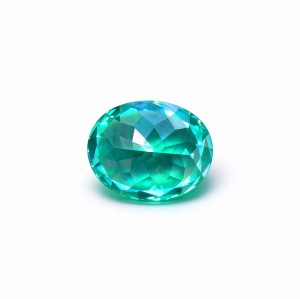 Paraiba Color Gemstone | Vibrant Blue Green Gemstone | Lab-Created, Oval Brilliant Cut, 13x18mm | Rings, Pendants, Custom Jewelry