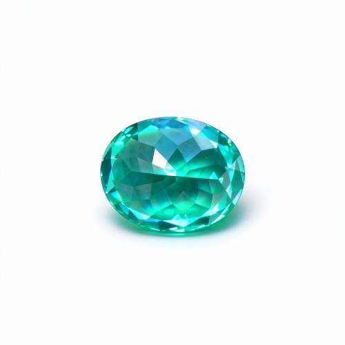 Paraiba Color Gemstone | Vibrant Blue Green Gemstone | Lab-Created, Oval Brilliant Cut, 13x18mm | Rings, Pendants, Custom Jewelry