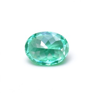 Mint Green Gemstone | Fresh Mint Green Loose Gemstone | Lab-Created, Oval Brilliant Cut, 13x18mm | Rings, Pendants, Custom Jewelry