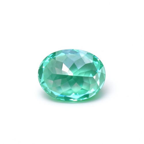 Mint Green Gemstone | Fresh Mint Green Loose Gemstone | Lab-Created, Oval Brilliant Cut, 13x18mm | Rings, Pendants, Custom Jewelry