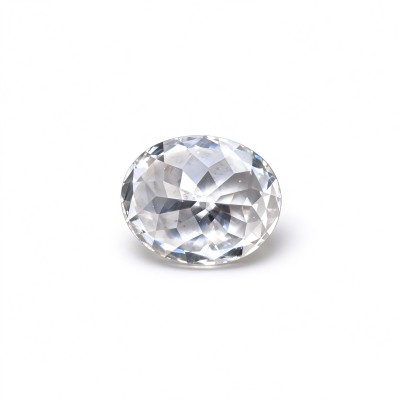 White Sapphire | Brilliant White Loose Gemstone | Lab-Created, Oval Brilliant Cut, 13x18mm | Rings, Pendants, Custom Jewelry