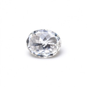 White Sapphire | Brilliant White Loose Gemstone | Lab-Created, Oval Brilliant Cut, 13x18mm | Rings, Pendants, Custom Jewelry