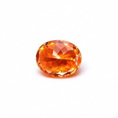 Fanta Orange Gemstone | Vibrant Orange Loose Gemstone | Lab-Created, Oval Brilliant Cut, 13x18mm | Rings, Pendants, Custom Jewelry