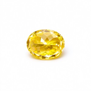 Canary Yellow Gemstone | Vibrant Canary Yellow Loose Gemstone | Lab-Created, Oval Brilliant Cut, 13x18mm | Rings, Pendants, Custom Jewelry