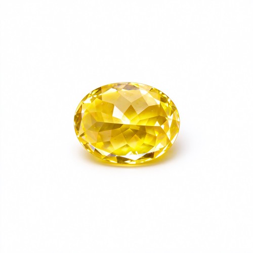 Canary Yellow Gemstone | Vibrant Canary Yellow Loose Gemstone | Lab-Created, Oval Brilliant Cut, 13x18mm | Rings, Pendants, Custom Jewelry