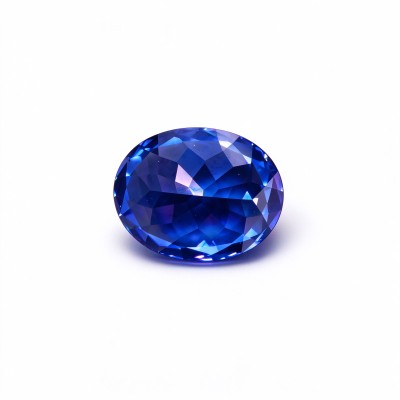 Royal Blue Gemstone | Deep Royal Blue Loose Gemstone | Lab-Created, Oval Brilliant Cut, 13x18mm | Rings, Pendants, Custom Jewelry