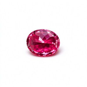 Rubellite Color Gemstone | Vibrant Pink Red Loose Gemstone | Lab-Created, Oval Brilliant Cut, 13x18mm | Rings, Pendants, Custom Jewelry