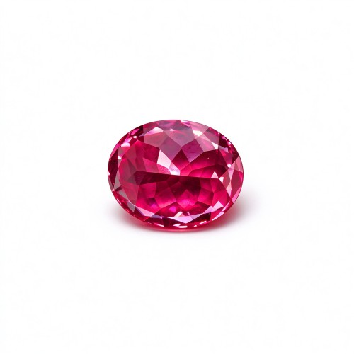 Rubellite Color Gemstone | Vibrant Pink Red Loose Gemstone | Lab-Created, Oval Brilliant Cut, 13x18mm | Rings, Pendants, Custom Jewelry
