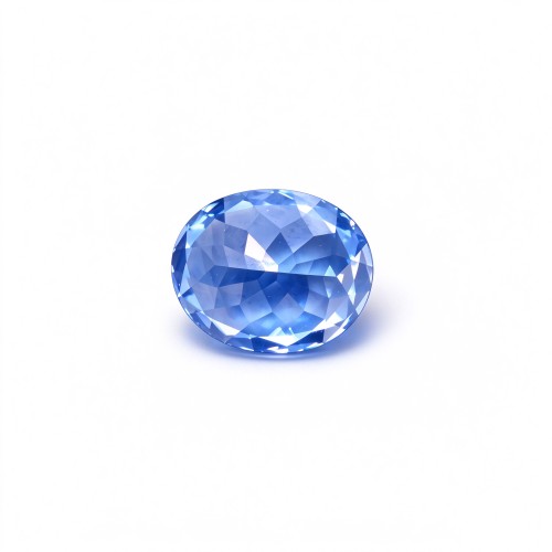 Cornflower Blue Gemstone | Vivid Blue Loose Gemstone | Lab-Created, Oval Brilliant Cut, 13x18mm | Rings, Pendants, Custom Jewelry