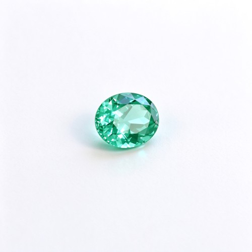 Mint Green Gemstone | Fresh Mint Green Loose Gemstone | Lab-Created, Oval Brilliant Cut, 13x18mm | Rings, Pendants, Custom Jewelry