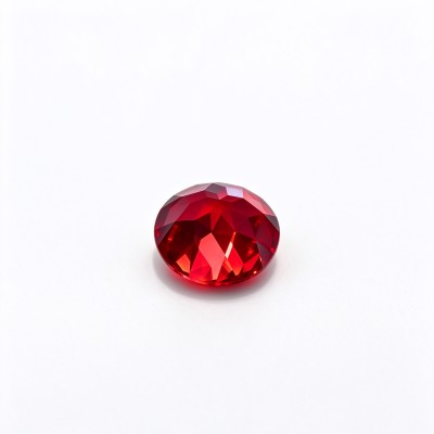 Lab-Created Ruby | Brilliant Ruby Red Loose Gemstone | Round Brilliant Cut, 9mm | Rings, Pendants, Custom Jewelry