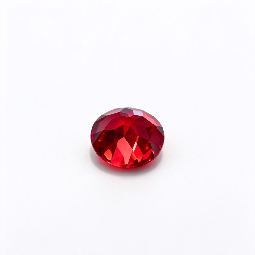Lab-Created Ruby | Brilliant Ruby Red Loose Gemstone | Round Brilliant Cut, 9mm | Rings, Pendants, Custom Jewelry