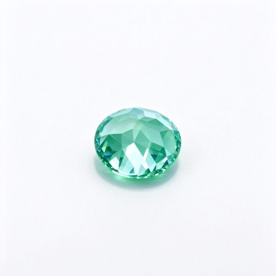 Mint Green Gemstone | Fresh Mint Green Loose Gemstone | Lab-Created, Round Brilliant Cut, 9mm | Rings, Pendants, Custom Jewelry