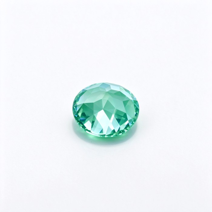 Mint Green Gemstone | Fresh Mint Green Loose Gemstone | Lab-Created, Round Brilliant Cut, 9mm | Rings, Pendants, Custom Jewelry