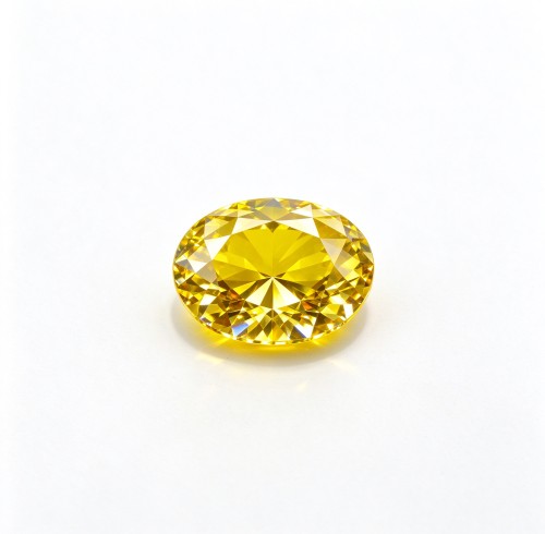 Canary Yellow Gemstone | Vibrant Canary Yellow Loose Gemstone | Lab-Created, Round Brilliant Cut, 9mm | Rings, Pendants, Custom Jewelry
