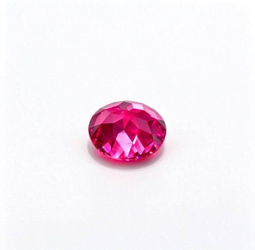 Hot Pink Gemstone | Vibrant Hot Pink Loose Gemstone | Lab-Created, Round Brilliant Cut, 9mm | Rings, Pendants, Custom Jewelry