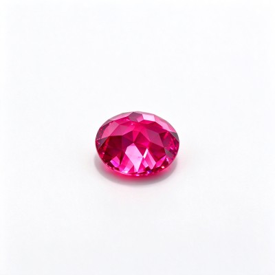 Hot Pink Gemstone | Vibrant Hot Pink Loose Gemstone | Lab-Created, Round Brilliant Cut, 9mm | Rings, Pendants, Custom Jewelry