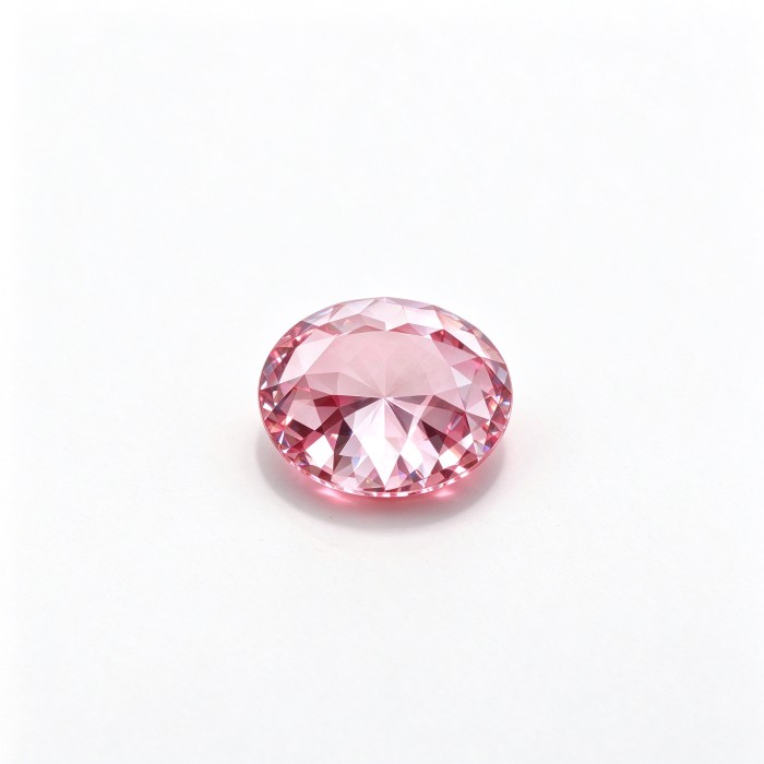 Sakura Pink Gemstone | Soft Cherry Blossom Pink Loose Gemstone | Lab-Created, Round Brilliant Cut, 9mm | Rings, Pendants, Custom Jewelry
