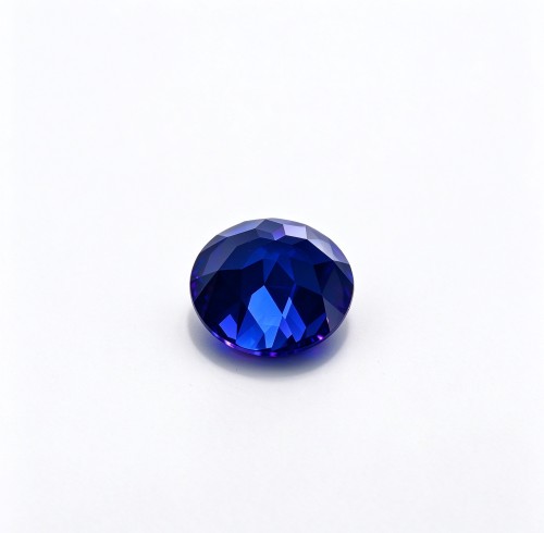 Royal Blue Gemstone | Rich Royal Blue Loose Gemstone | Lab-Created, Round Brilliant Cut, 9mm | Rings, Pendants, Custom Jewelry