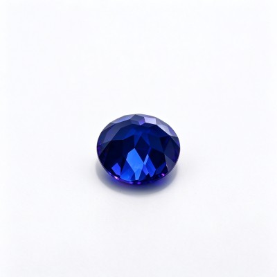 Royal Blue Gemstone | Rich Royal Blue Loose Gemstone | Lab-Created, Round Brilliant Cut, 9mm | Rings, Pendants, Custom Jewelry