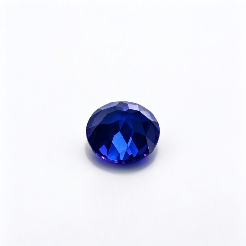 Royal Blue Gemstone | Rich Royal Blue Loose Gemstone | Lab-Created, Round Brilliant Cut, 9mm | Rings, Pendants, Custom Jewelry