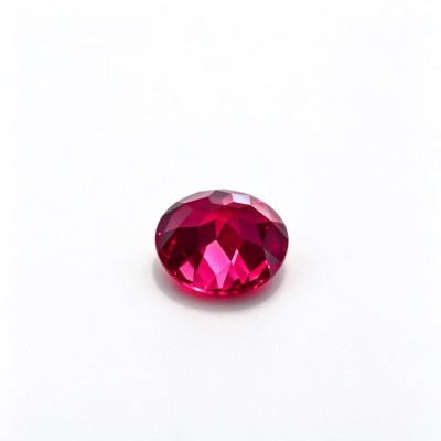 Rubellite Color Gemstone | Vibrant Pink Red Loose Gemstone | Lab-Created, Round Brilliant Cut, 9mm | Rings, Pendants, Custom Jewelry