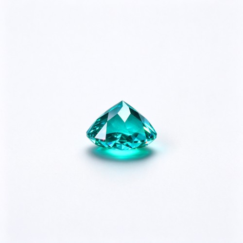 Paraiba Color Gemstone | Vibrant Blue Green Loose Gemstone | Lab-Created, Round Brilliant Cut, 9mm | Rings, Pendants, Custom Jewelry