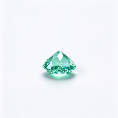 Mint Green Gemstone | Fresh Mint Green Loose Gemstone | Lab-Created, Round Brilliant Cut, 9mm | Rings, Pendants, Custom Jewelry