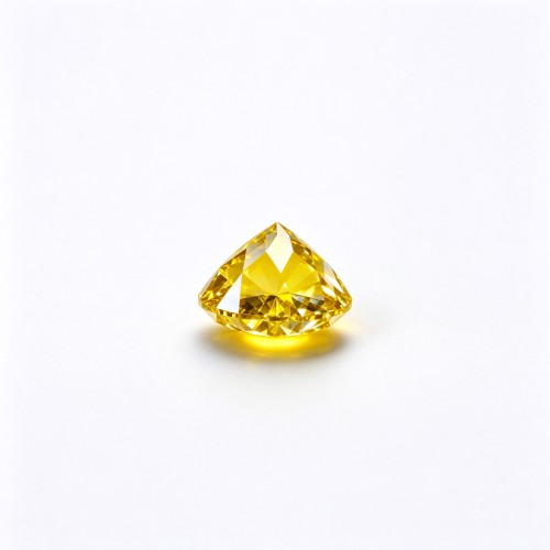 Canary Yellow Gemstone | Vibrant Canary Yellow Loose Gemstone | Lab-Created, Round Brilliant Cut, 9mm | Rings, Pendants, Custom Jewelry