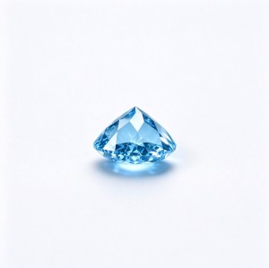 Aquamarine Gemstone | Beautiful Ocean Blue Loose Gemstone | Lab-Created, Round Brilliant Cut, 9mm | Rings, Pendants, Custom Jewelry