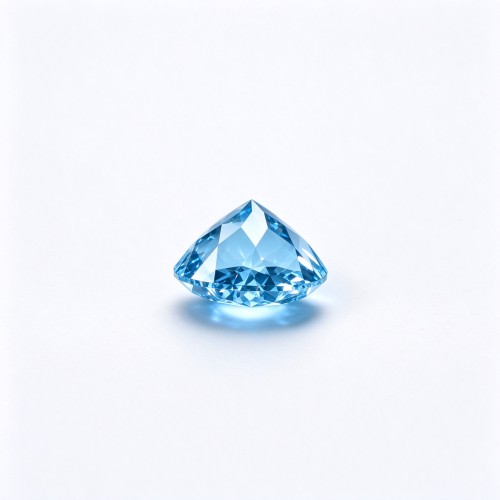 Aquamarine Gemstone | Beautiful Ocean Blue Loose Gemstone | Lab-Created, Round Brilliant Cut, 9mm | Rings, Pendants, Custom Jewelry