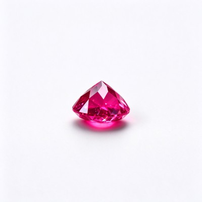 Hot Pink Gemstone | Vibrant Hot Pink Loose Gemstone | Lab-Created, Round Brilliant Cut, 9mm | Rings, Pendants, Custom Jewelry