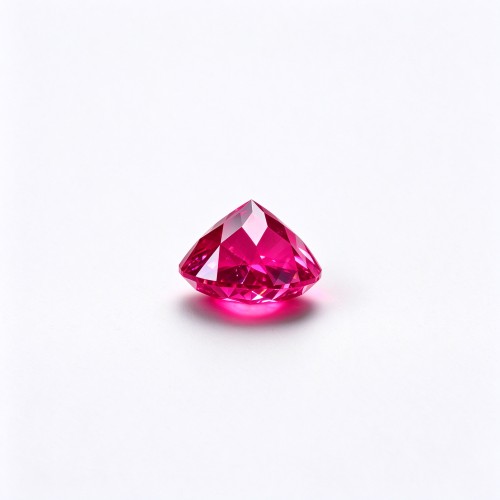 Hot Pink Gemstone | Vibrant Hot Pink Loose Gemstone | Lab-Created, Round Brilliant Cut, 9mm | Rings, Pendants, Custom Jewelry