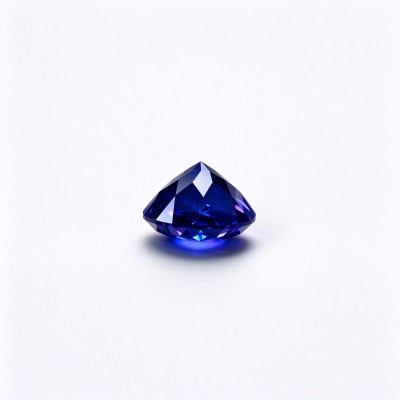 Royal Blue Gemstone | Rich Royal Blue Loose Gemstone | Lab-Created, Round Brilliant Cut, 9mm | Rings, Pendants, Custom Jewelry