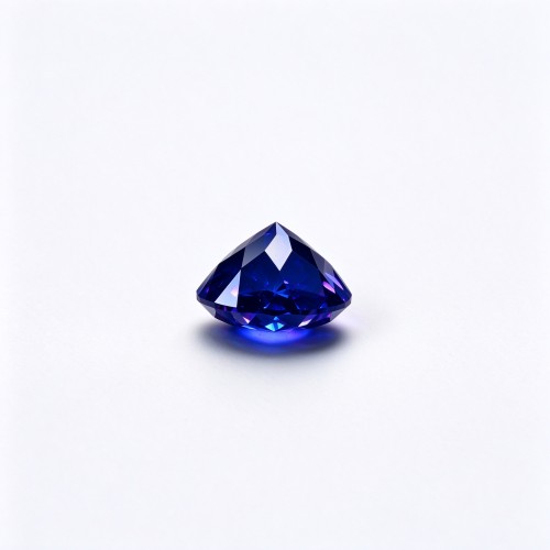 Royal Blue Gemstone | Rich Royal Blue Loose Gemstone | Lab-Created, Round Brilliant Cut, 9mm | Rings, Pendants, Custom Jewelry