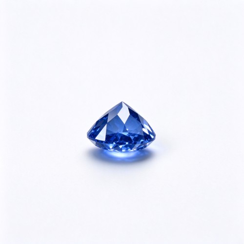 Cornflower Blue Gemstone | Vivid Cornflower Blue Loose Gemstone | Lab-Created, Round Brilliant Cut, 9mm | Rings, Pendants, Custom Jewelry