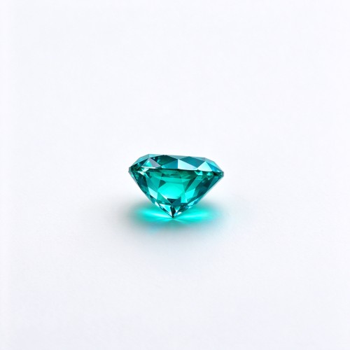 Paraiba Color Gemstone | Vibrant Blue Green Loose Gemstone | Lab-Created, Round Brilliant Cut, 9mm | Rings, Pendants, Custom Jewelry