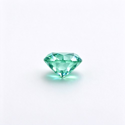 Mint Green Gemstone | Fresh Mint Green Loose Gemstone | Lab-Created, Round Brilliant Cut, 9mm | Rings, Pendants, Custom Jewelry