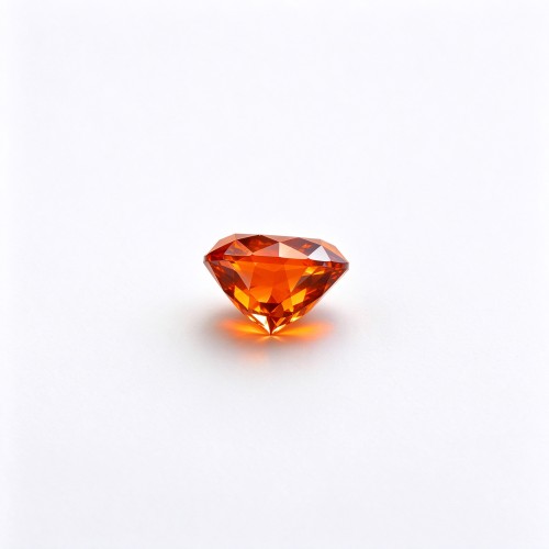 Fanta Orange Gemstone | Vibrant Orange Loose Gemstone | Lab-Created, Round Brilliant Cut, 9mm | Rings, Pendants, Custom Jewelry