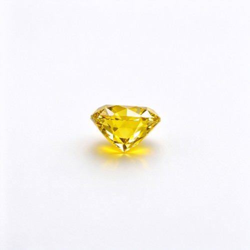 Canary Yellow Gemstone | Vibrant Canary Yellow Loose Gemstone | Lab-Created, Round Brilliant Cut, 9mm | Rings, Pendants, Custom Jewelry