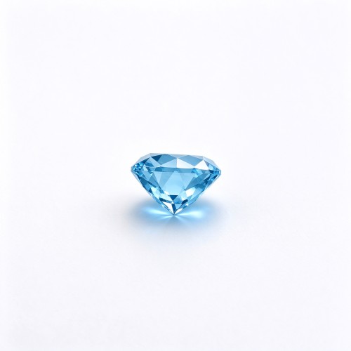 Aquamarine Gemstone | Beautiful Ocean Blue Loose Gemstone | Lab-Created, Round Brilliant Cut, 9mm | Rings, Pendants, Custom Jewelry