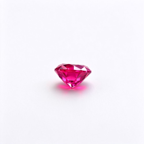 Hot Pink Gemstone | Vibrant Hot Pink Loose Gemstone | Lab-Created, Round Brilliant Cut, 9mm | Rings, Pendants, Custom Jewelry