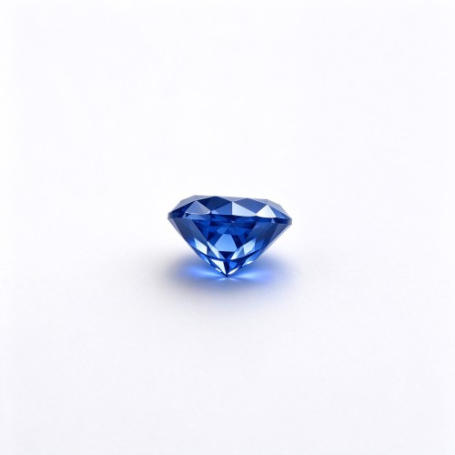 Cornflower Blue Gemstone | Vivid Cornflower Blue Loose Gemstone | Lab-Created, Round Brilliant Cut, 9mm | Rings, Pendants, Custom Jewelry