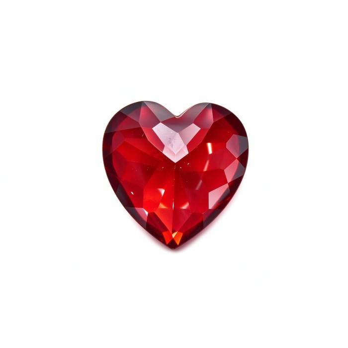 Lab-Created Ruby Gemstone | Vivid Red Loose Ruby | Heart Cut, 12x12mm | Rings, Pendants, Custom Jewelry