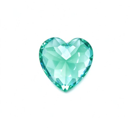 Mint Green Gemstone | Fresh Mint Green Loose Gemstone | Lab-Created, Heart Cut, 12x12mm | Rings, Pendants, Custom Jewelry
