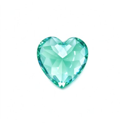 Mint Green Gemstone | Fresh Mint Green Loose Gemstone | Lab-Created, Heart Cut, 12x12mm | Rings, Pendants, Custom Jewelry