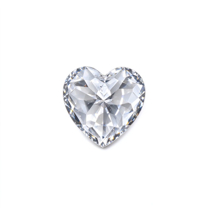 Lab-Created White Sapphire Gemstone | Brilliant White Loose Sapphire | Heart Cut, 12x12mm | Rings, Pendants, Custom Jewelry